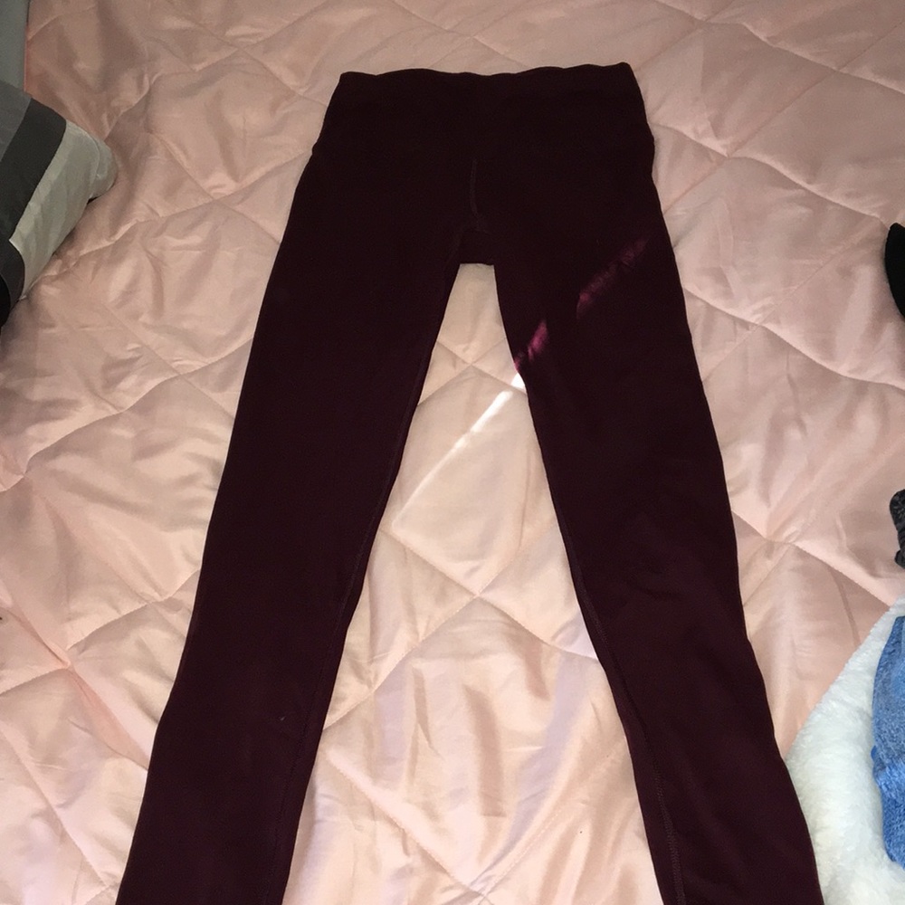 Maroon full length leggings